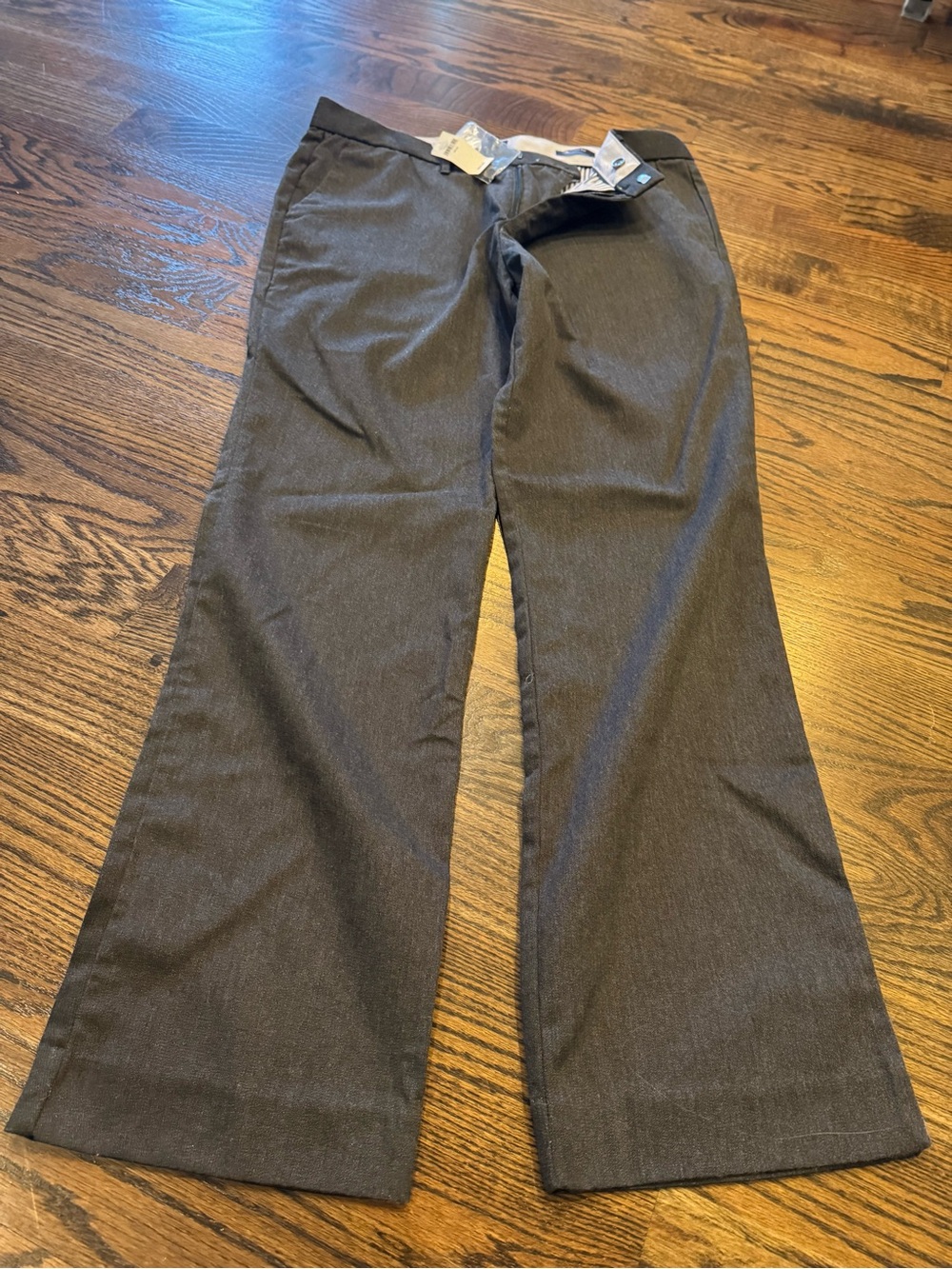 GAP Factory Men's Straight Dress Pants in Charcoal